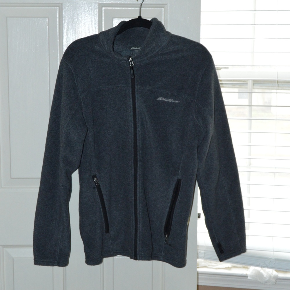 Men's Eddie Bauer Fleece jacket sz Med Smoke Grey